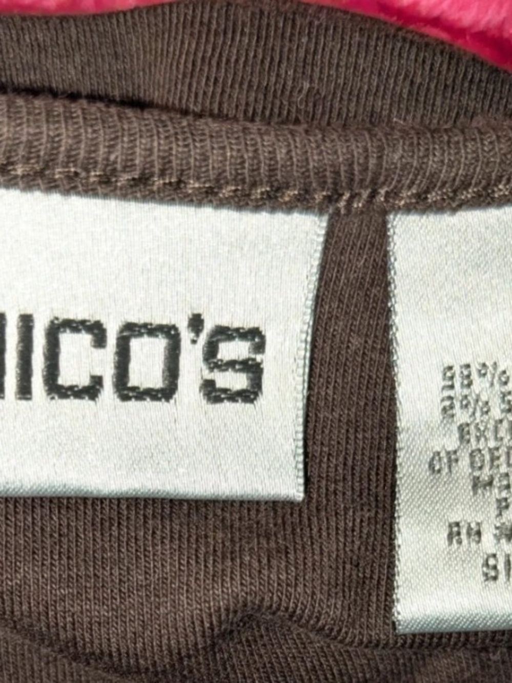 Chico's Brown Bling Shirt Size Chico 2 - Picture 2 of 3